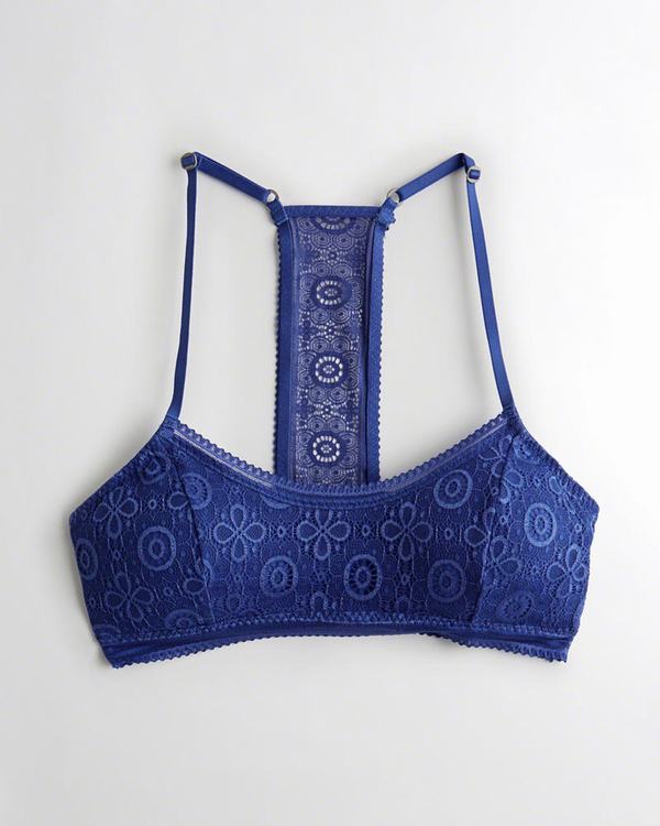 Bralette Hollister Donna T-Back Scooplette With Removable Pads Blu Italia (662YSDHL)